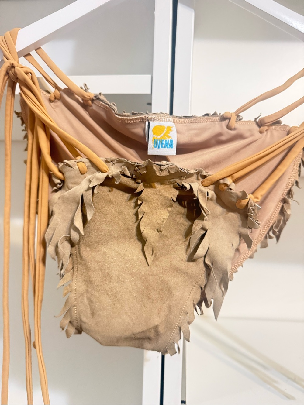 UJENA Diamond Head Chamois Bikini Bottom - 100% Suede • MED - Picture 4 of 12